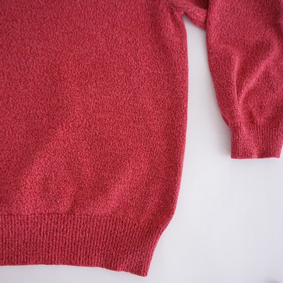 Vintage Tabi International Sweater Red Cotton Knit Minimalist Quiet Luxury S - Picture 5 of 8